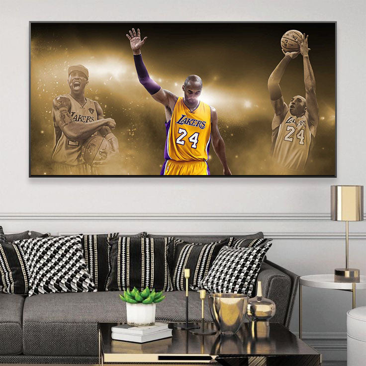 Kobe Bryant 🐍 Horizontal 2:1 WallArt - Crystal Porcelain Painting - Aluminum Frame