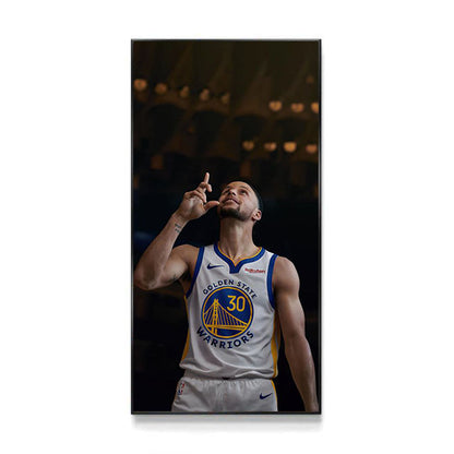 Stephen Curry - Vertical 1:2 WallArt - Crystal Porcelain Painting - Aluminum Frame