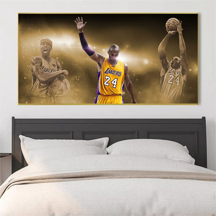 Kobe Bryant 🐍 Horizontal 2:1 WallArt - Crystal Porcelain Painting - Aluminum Frame