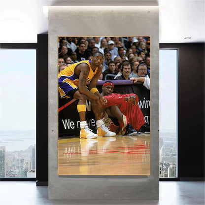 Kobe Bryant 🐍 LeBron James👑 Vertical 2:3 WallArt