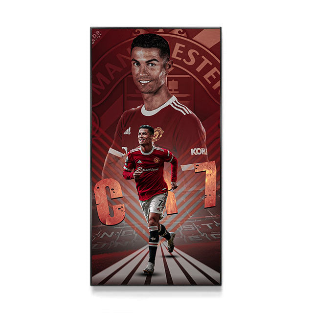 Cristiano Ronaldo Wall Art - Crystal Porcelain Painting - Aluminum Fra 