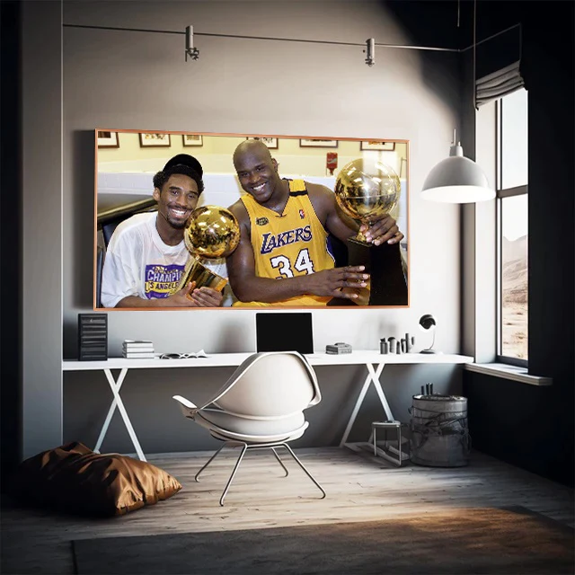 Arte de pared Kobe Bryant y Shaquille O'Neal