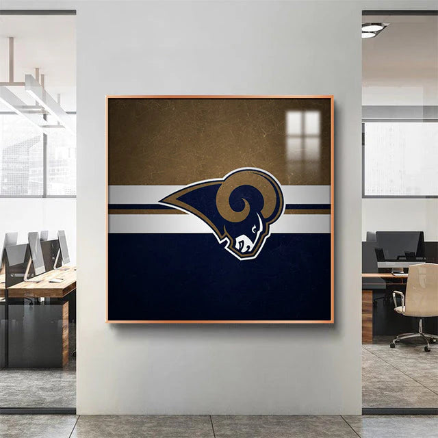 American Football Club Logo WallArt - Crystal Porcelain Painting - Aluminum Frame