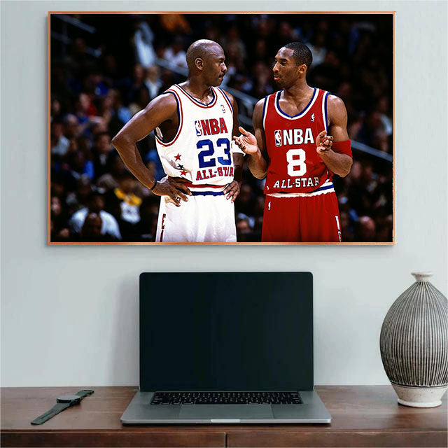 Michael Jordan🐐 Kobe🐍 - Horizontal 3:2 WallArt