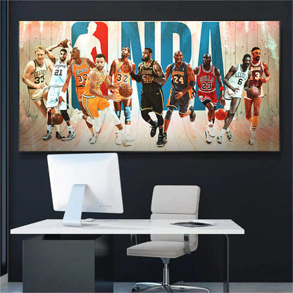 【NBA All-Time All-Stars】Horizontal 2:1 WallArt