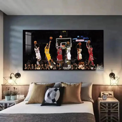 ARTE DE PARED DE BALONCESTO ALL-STAR (Disparos)