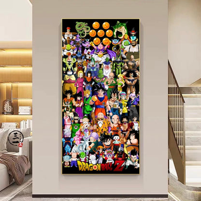 Dragon Ball ✪（Akira Toriyama）WALL ART - Crystal Porcelain Painting - Aluminum Frame