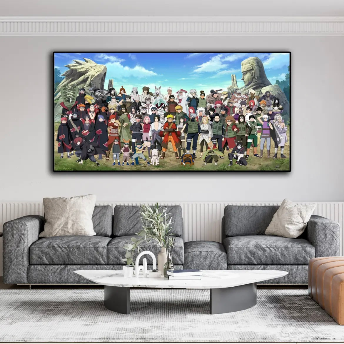 Naruto WALL ART - Crystal Porcelain Painting - Aluminum Frame