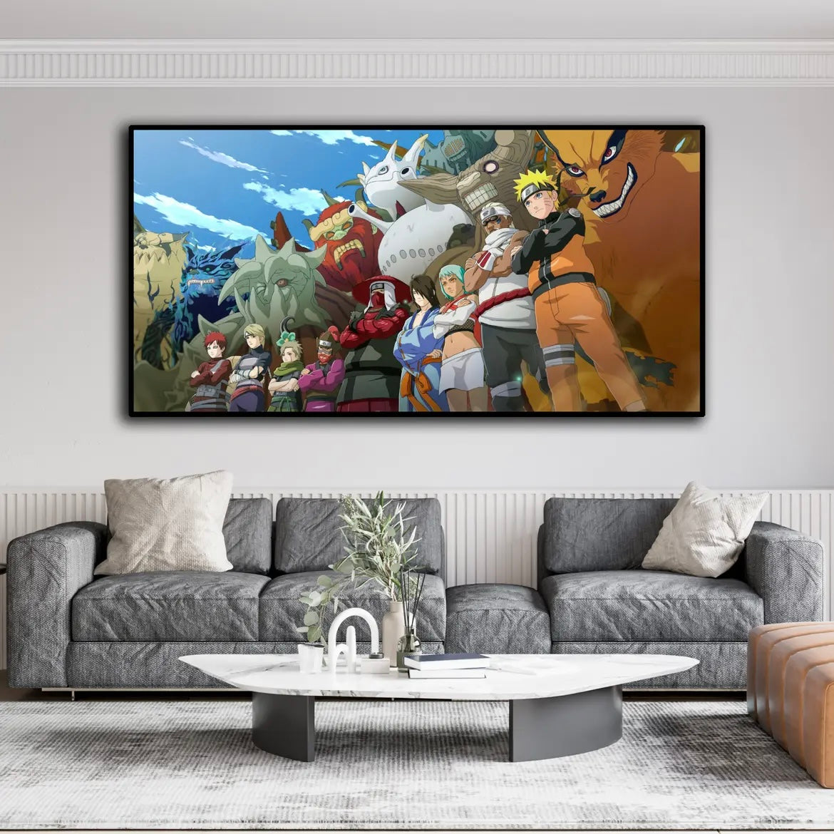 Naruto WALL ART - Crystal Porcelain Painting - Aluminum Frame