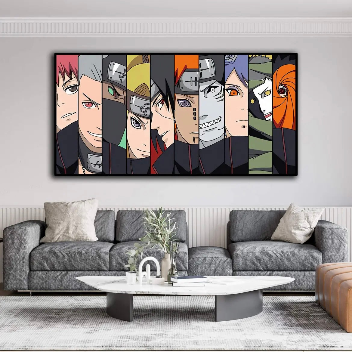 Naruto WALL ART - Crystal Porcelain Painting - Aluminum Frame