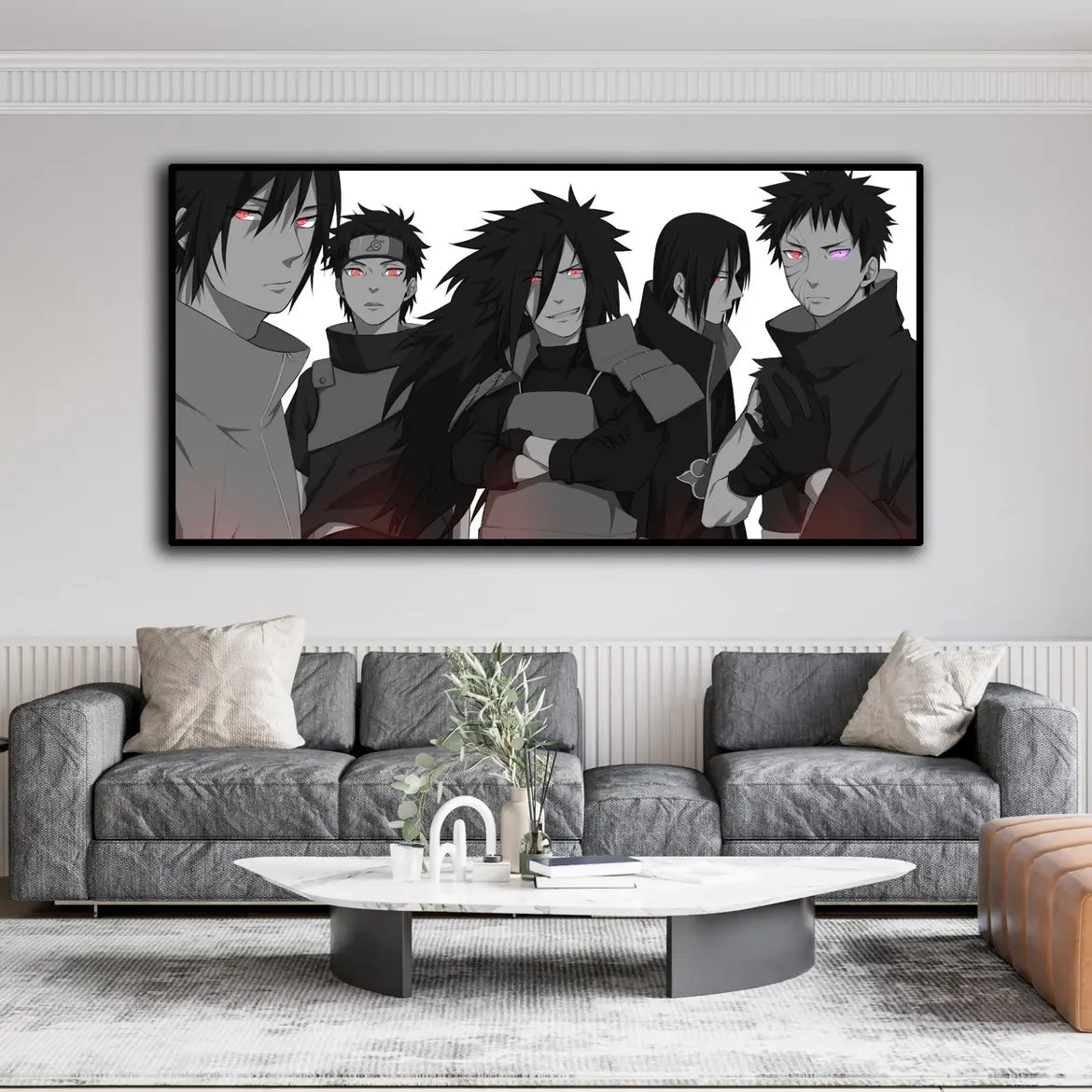 Naruto WALL ART - Crystal Porcelain Painting - Aluminum Frame