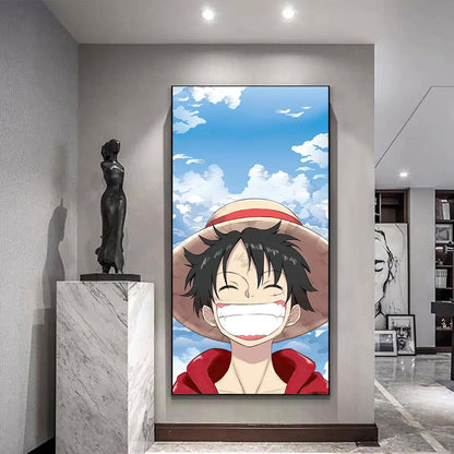 OnePiece WALL ART - Crystal Porcelain Painting - Aluminum Frame