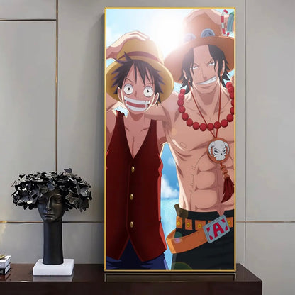 OnePiece WALL ART - Crystal Porcelain Painting - Aluminum Frame