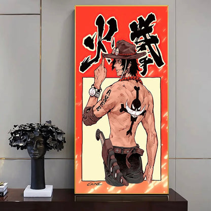 OnePiece WALL ART - Crystal Porcelain Painting - Aluminum Frame