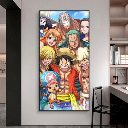 OnePiece WALL ART - Crystal Porcelain Painting - Aluminum Frame