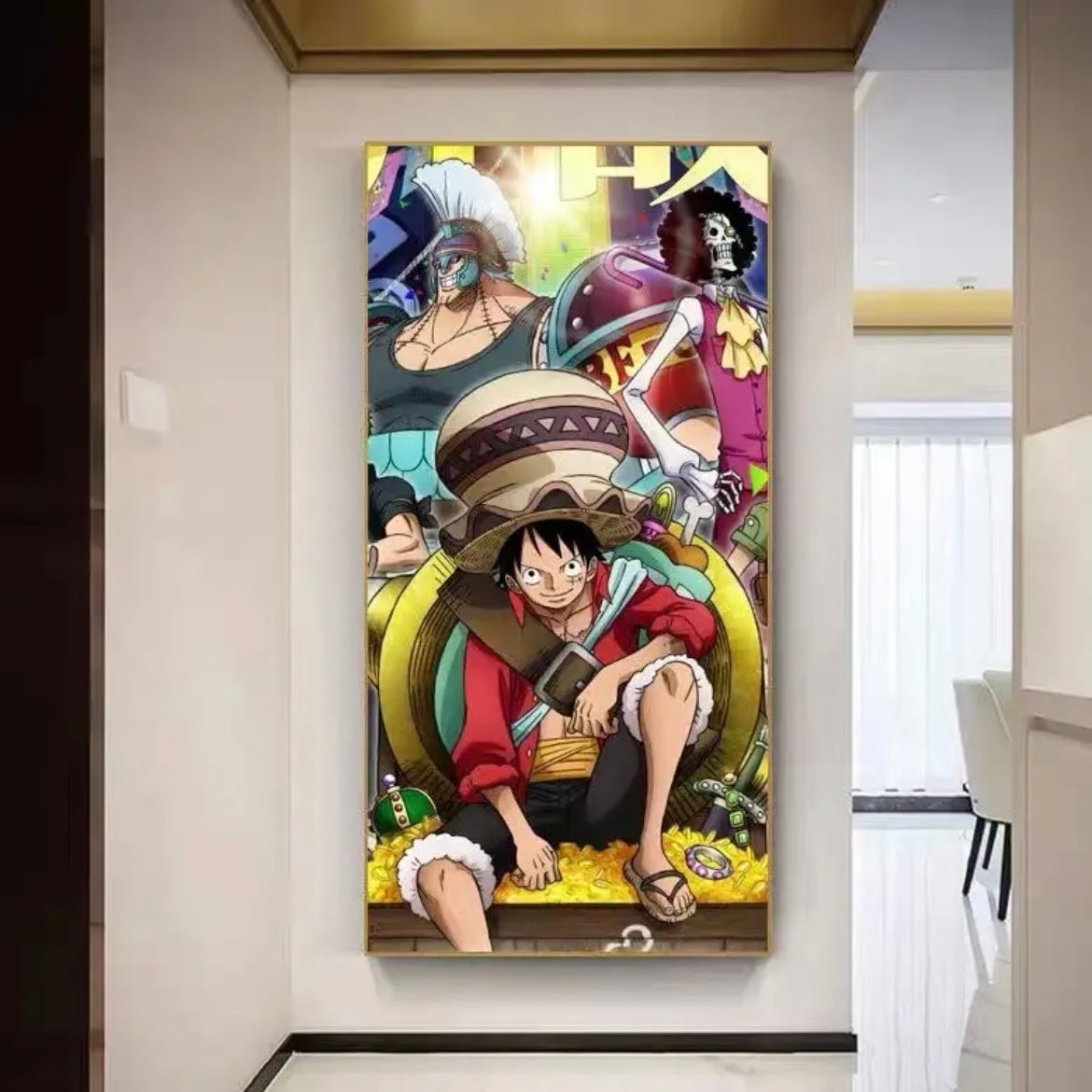 OnePiece WALL ART - Crystal Porcelain Painting - Aluminum Frame