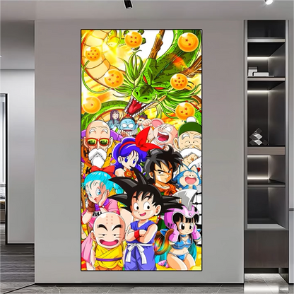 Dragon Ball ✪（Akira Toriyama）WALL ART - Crystal Porcelain Painting - Aluminum Frame