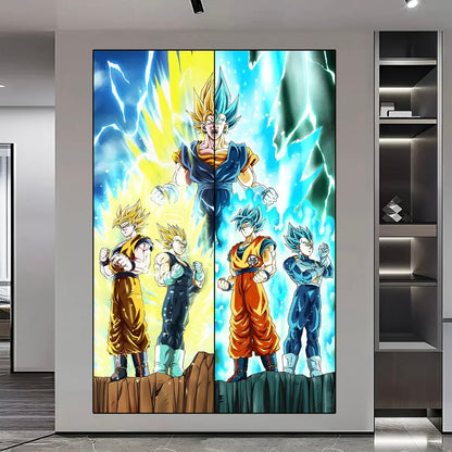 Dragon Ball GT WALL ART - Crystal Porcelain Painting - Aluminum Frame