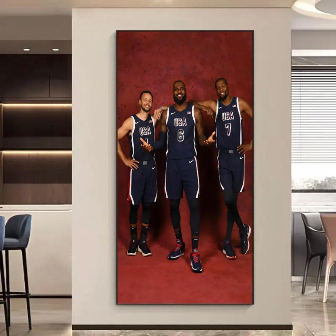 2024 U.S. Men's Basketball Team Vertical 1:2 WallArt