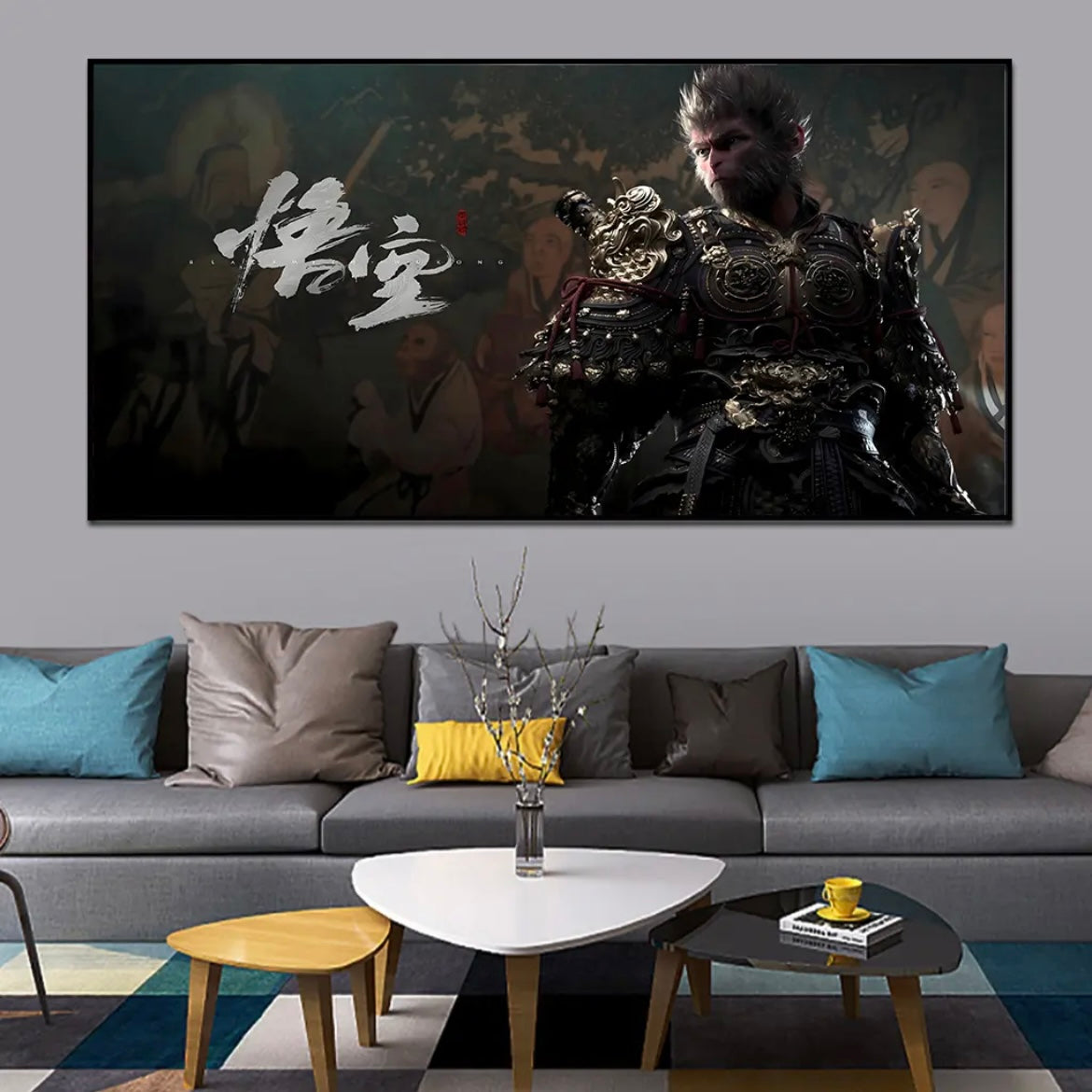 Black Myth Wukong 🔥🔥🔥 WALLART - Crystal Porcelain Painting - Aluminum Frame