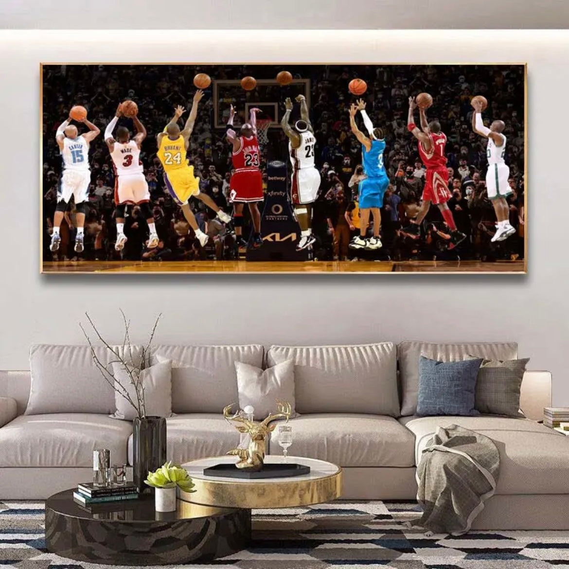 ARTE DE PARED DE BALONCESTO ALL-STAR