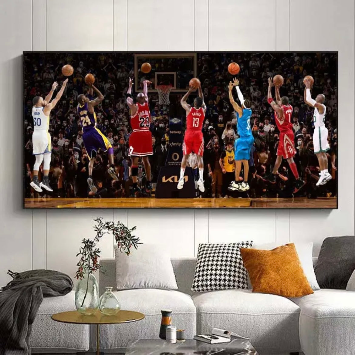 ARTE DE PARED DE BALONCESTO ALL-STAR