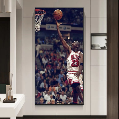 Michael Jordan🐐 Vertical 1:2 WallArt - Crystal Porcelain Painting - Aluminum Frame