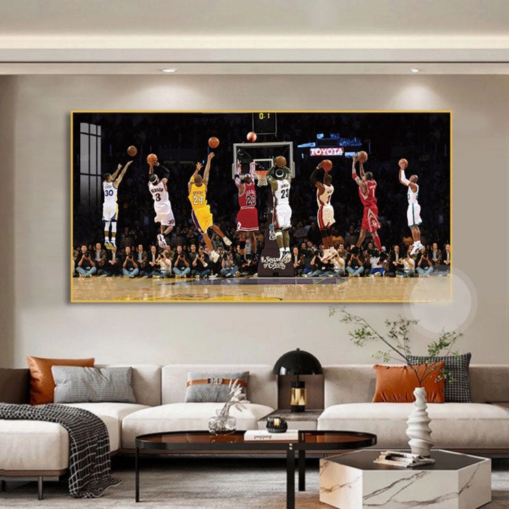 【Basketball All-Star Shooting】Horizontal 2:1 WallArt (8-Person)