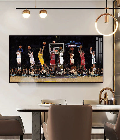 【Basketball All-Star Shooting】Horizontal 2:1 WallArt (8-Person)