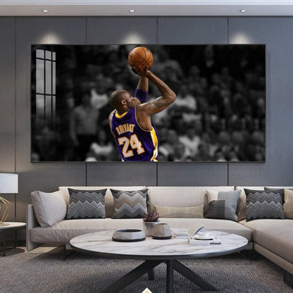 Kobe Bryant 🐍 Horizontal 2:1 WallArt - Crystal Porcelain Painting - Aluminum Frame