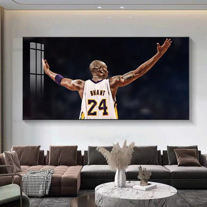 Kobe Bryant 🐍 Horizontal 2:1 WallArt - Crystal Porcelain Painting - Aluminum Frame