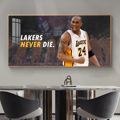 Kobe Bryant 🐍 Horizontal 2:1 WallArt - Crystal Porcelain Painting - Aluminum Frame