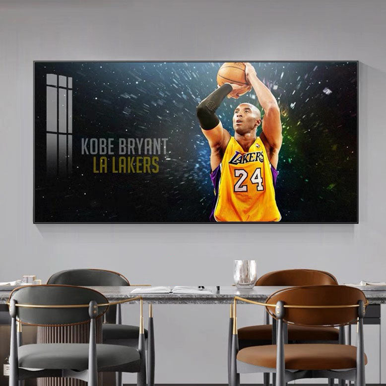 Kobe Bryant 🐍 Horizontal 2:1 WallArt - Crystal Porcelain Painting - Aluminum Frame