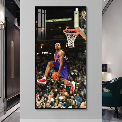 Vince Carter - Vertical 1:2 WallArt - Crystal Porcelain Painting - Aluminum Frame