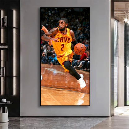 Kyrie Irving - Vertical 1:2 WallArt - Crystal Porcelain Painting - Aluminum Frame