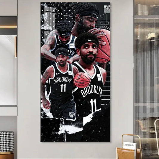 Kyrie Irving - Vertical 1:2 WallArt - Crystal Porcelain Painting - Aluminum Frame