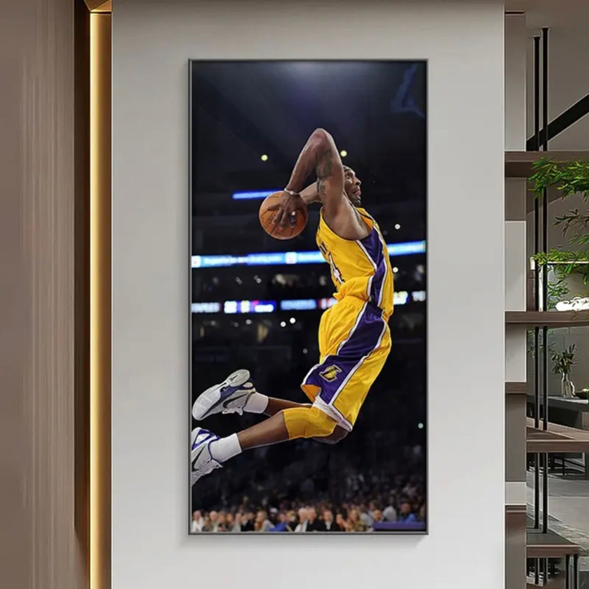 Kobe Bryant 🐍 Gigi - Vertical 1:2 WallArt - Crystal Porcelain Painting - Aluminum Frame