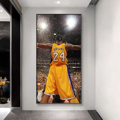 Kobe Bryant 🐍 Gigi - Vertical 1:2 WallArt - Crystal Porcelain Painting - Aluminum Frame