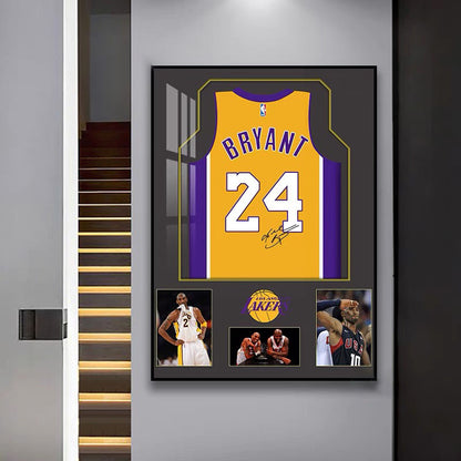 Kobe Bryant's Jersey - Vertical 2:3 WallArt - Crystal Porcelain Painting - Aluminum Frame