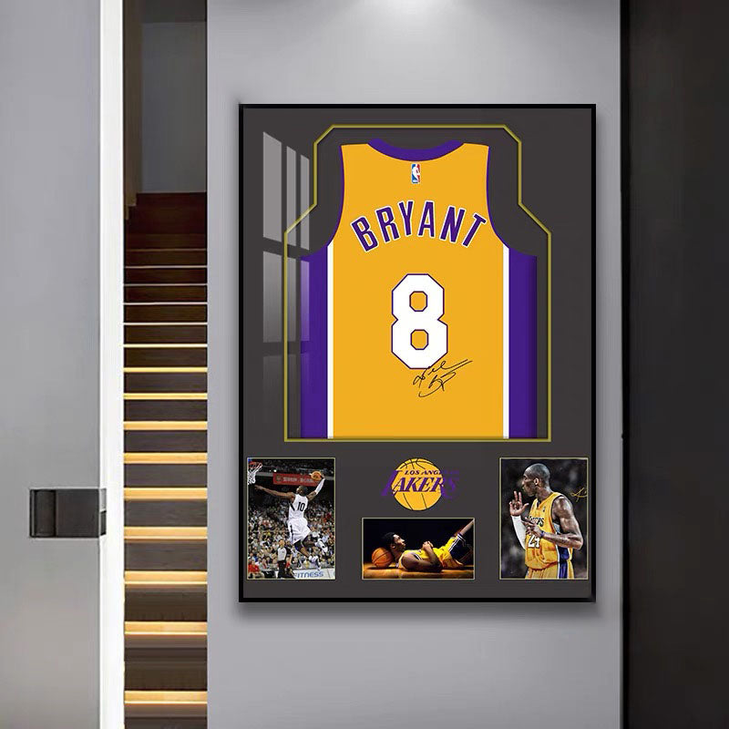 Kobe Bryant's Jersey - Vertical 2:3 WallArt - Crystal Porcelain Painting - Aluminum Frame