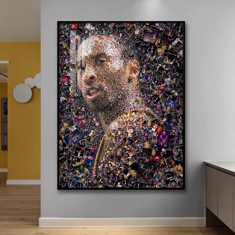 Kobe Bryant - Vertical 2:3 WallArt - Crystal Porcelain Painting - Aluminum Frame