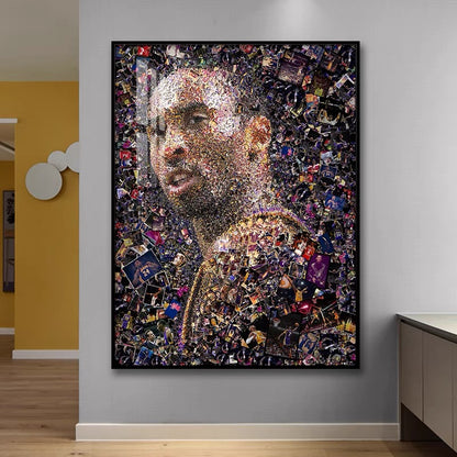 Kobe Bryant - Vertical 2:3 WallArt - Crystal Porcelain Painting - Aluminum Frame