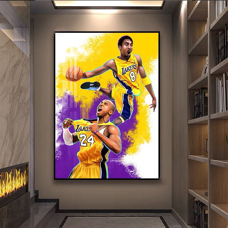 Kobe Bryant - Vertical 2:3 WallArt - Crystal Porcelain Painting - Aluminum Frame