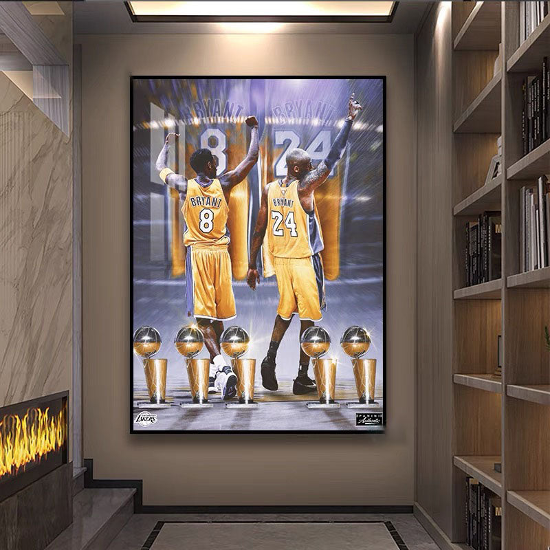 Kobe Bryant Legend - Vertical 2:3 WallArt - Crystal Porcelain Painting - Aluminum Frame