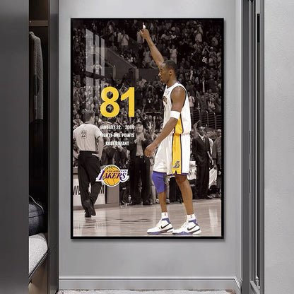 Kobe Bryant Legend - Vertical 2:3 WallArt - Crystal Porcelain Painting - Aluminum Frame