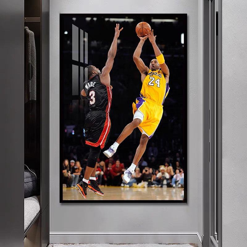 Kobe Bryant Gigi Jordan LeBron Iverson Wade Ray Allen - Vertical 2:3 WallArt