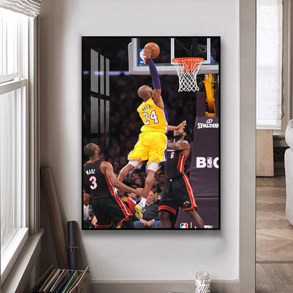 Kobe Bryant Gigi Jordan LeBron Iverson Wade Ray Allen - Vertical 2:3 WallArt