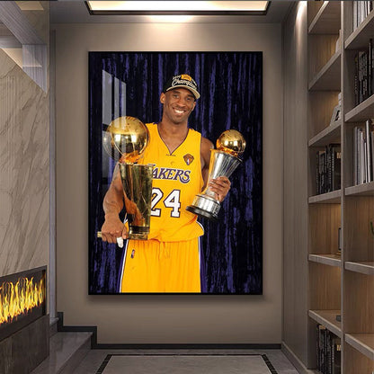 Kobe Bryant's Championship🎉 - Vertical 2:3 WallArt - Crystal Porcelain Painting - Aluminum Frame