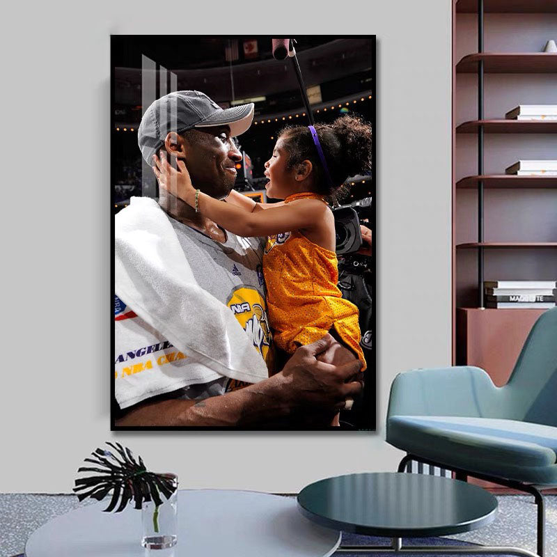 Kobe Bryant Gigi Jordan LeBron Iverson Wade Ray Allen - Vertical 2:3 WallArt