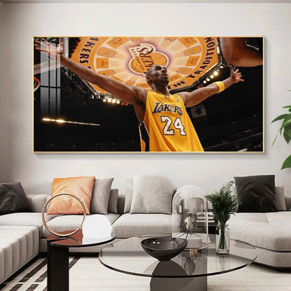 Kobe Bryant 🐍 Horizontal 2:1 WallArt - Crystal Porcelain Painting - Aluminum Frame